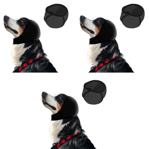 Qpets® Dog Ear Protectors Calming Ears Cover Muff with Adjustable Chin Strap Anxiety Relief Headwear Noise Reduction Protective for Eating Swimming Therapy L 3PCS Qpets® Dog Ear Protectors Calming Ears Cover Muff with Adjustable Chin Strap Anxiety Relief Headwear Noise Reduction Protective for Eating Swimming Therapy L 3PCS